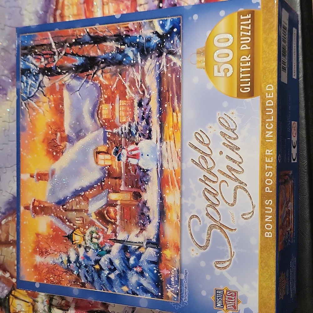 SPARKLE SHINE Puzzle, 500 pieces Christmas sceen, glitter